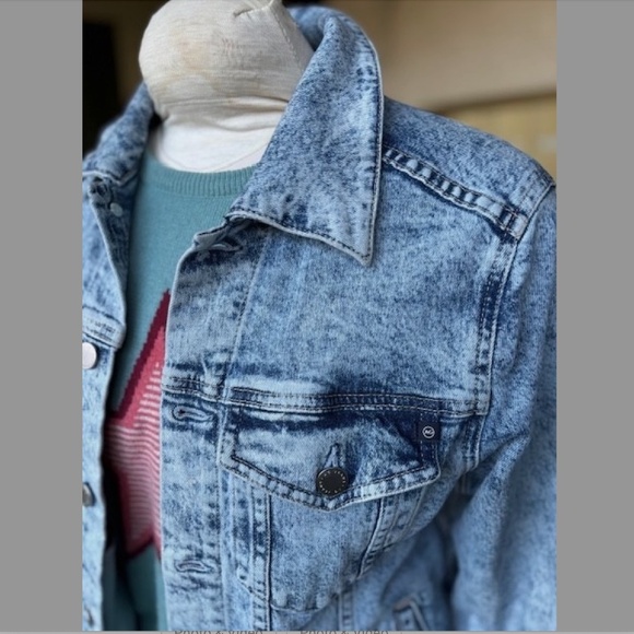 AG Adriano Goldschmied Acid Washed Trucker Jean Jacket EUC/sz M - Picture 4 of 16